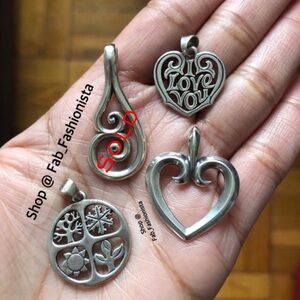 James Avery sterling silver pendants retired